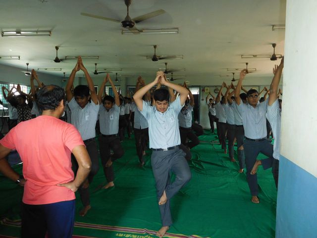 DAV Boys School chennai International Yoga daya