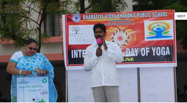 Bharatiya Vidya Bhavan School Hyderabad International Yoga day