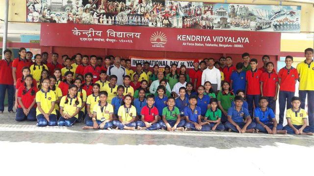 Kendriya Vidyalaya Yelahanka Bangalore International Yoga day