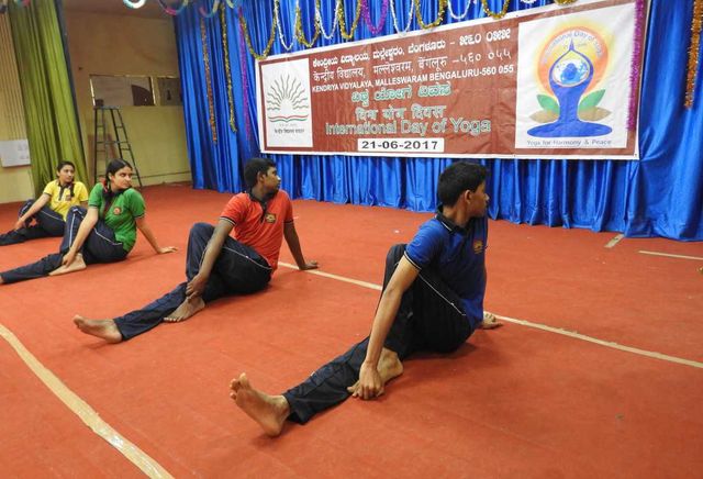Kendriya Vidyalaya malleswaram International yoga Daya