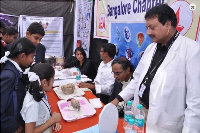 Holy Angels High School Hampinagar Science exhibition
