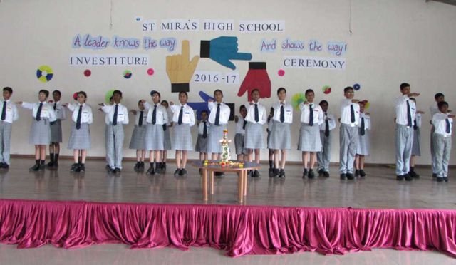 St Mira's High School Rajajinagar Investiture Cermonya