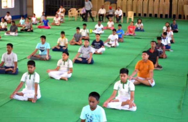 N.St.Mathew's Public School - Patamata, Vijayawada - International Yoga Day