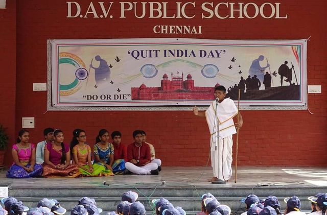 D.A.V. Public School, Velachery - Celebration Of Quite India Dayb