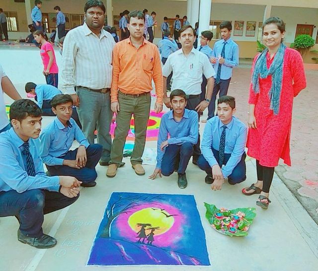 The Great India School, Sainathpuram - Rangoli Competitiona